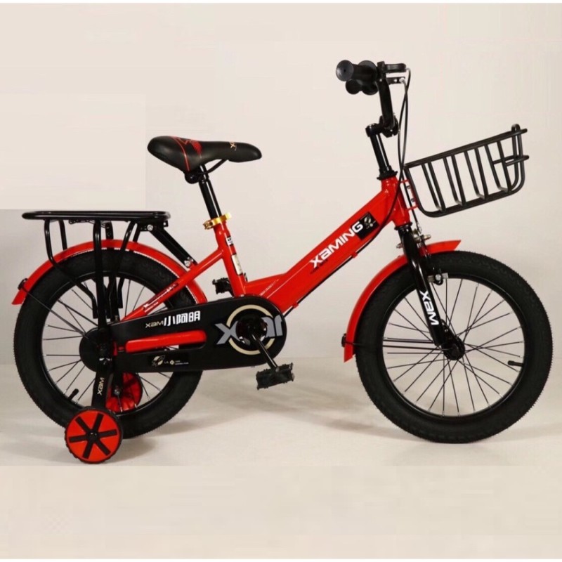 Mua (SỈ LẺ TOÀN QUỐC)-Xe đạp trẻ em Xaming size 18 inch dành cho bé 5-9 tuổi có giỏ, gác baga và bánh phụ