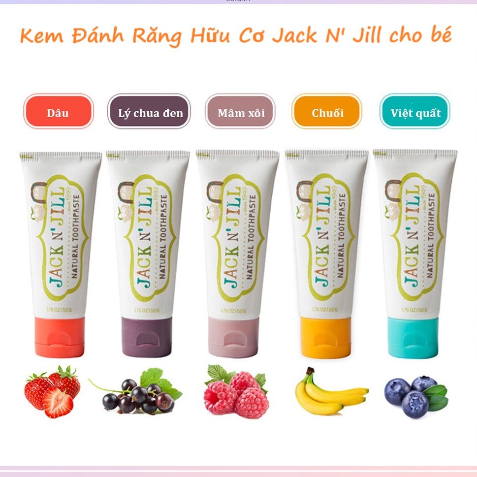 Kem đánh răng hữu cơ Jack N Jill  50g