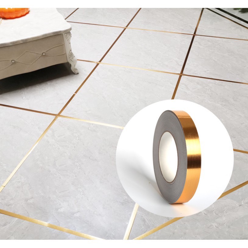 Cuộn 50m viền chỉ trang trí nhà - vàng bạc