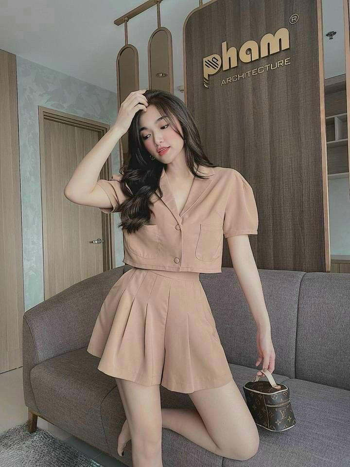 set bộ giả vest ,quần xếp ly