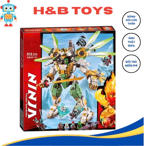 Đồ chơi lắp ráp ninja 4020 Lloyd’s Titan Mech Robot khổng lồ xanh lá 929 mảnh