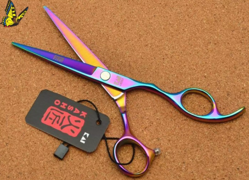 Bộ kéo cắt tóc chuyên nghiệp Kasho màu titan HA 05 tay phải  (Tặng bao da và chỉnh kéo khi mua 2 cây )