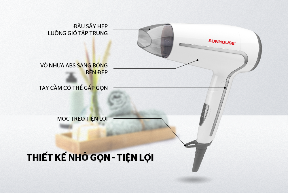 Máy sấy tóc SUNHOUSE SHD2308W