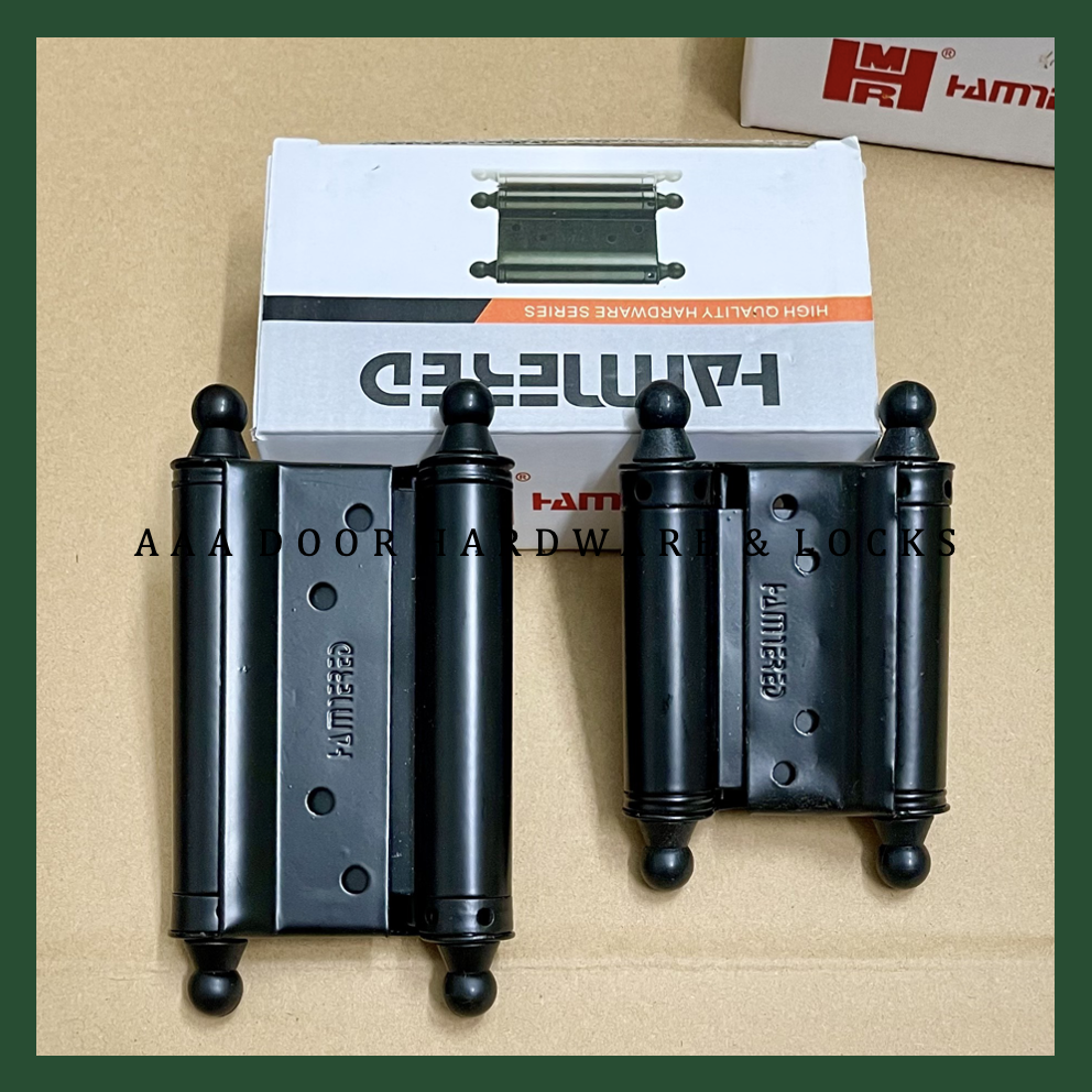[Hammered ĐEN] Bộ 2 bản lề cửa tự động 2 chiều Hammered màu ĐEN (1 hộp 2 cái)