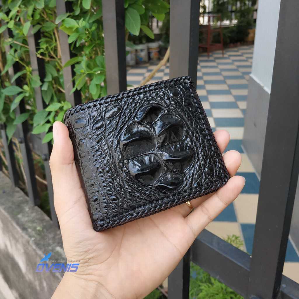 [FREE SHIP] Bóp Da Cá Sấu Đan Viền Thủ Công Cao Cấp [GÙ CÁ SẤU LỚN RẤT BỀN]