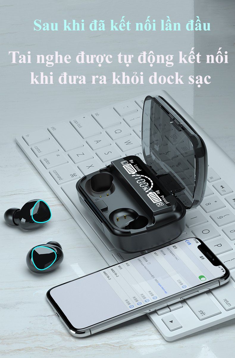 Tai Nghe Bluetooth Không Dây M10 Pro Pin Cực Trâu Nghe Nhạc Cực Hay Chơi Game Cực Đã Tai Nghe Không Dây ,Tai Nghe Bluetooth 5.1 Bảo Hành 12 Tháng