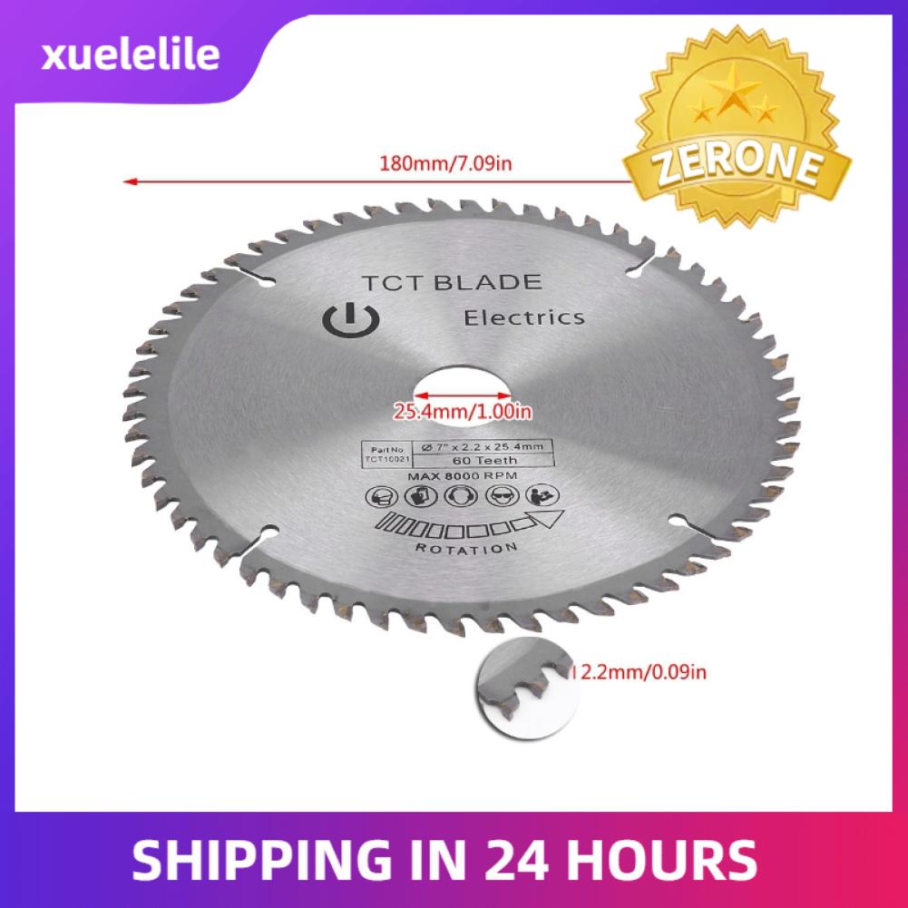 7” (180mm) 60 Teeth Carbide Circular Saw Blade Cutting Disc for Wood Plastic