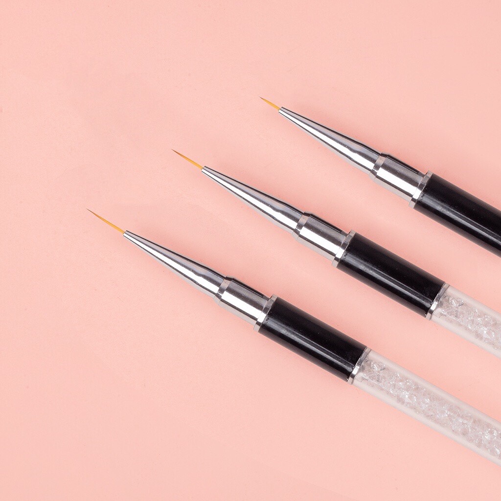 Cọ nét cán đá cao cấp 3 sizes (7mm; 9mm; 11mm) - Cọ vẽ nail chuyên dụng (lẻ chiếc)