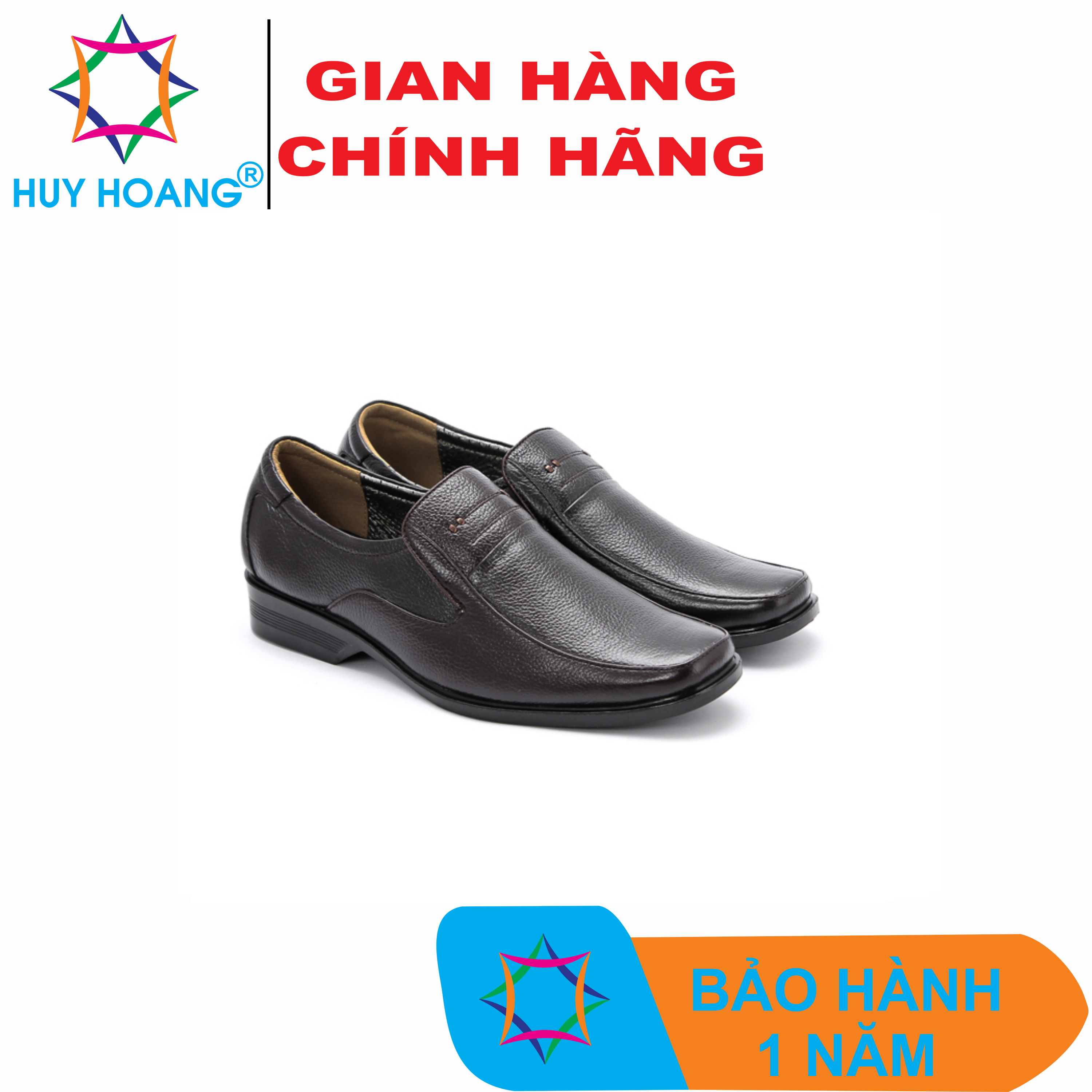 Giày da nam da bò màu nâu TH7110