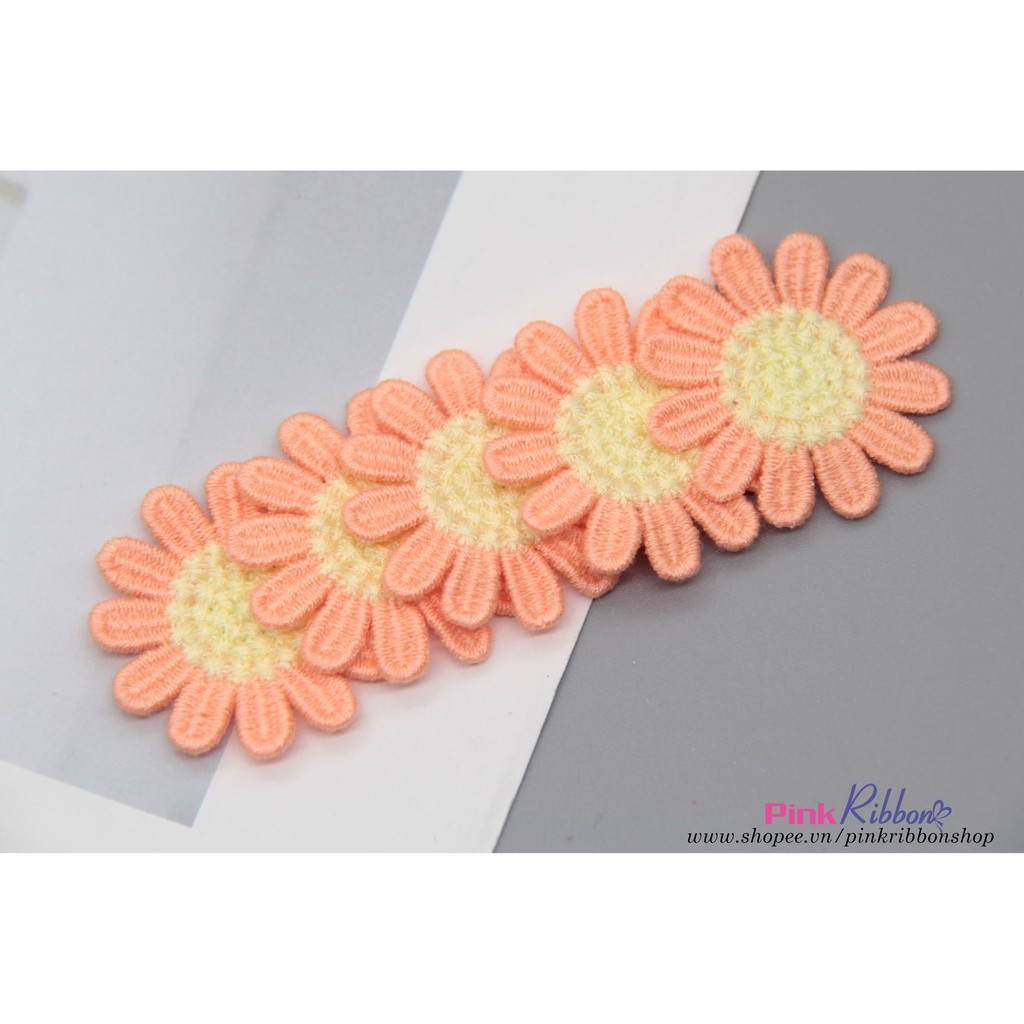 Set 5 cánh - Hoa len hướng dương 4cm