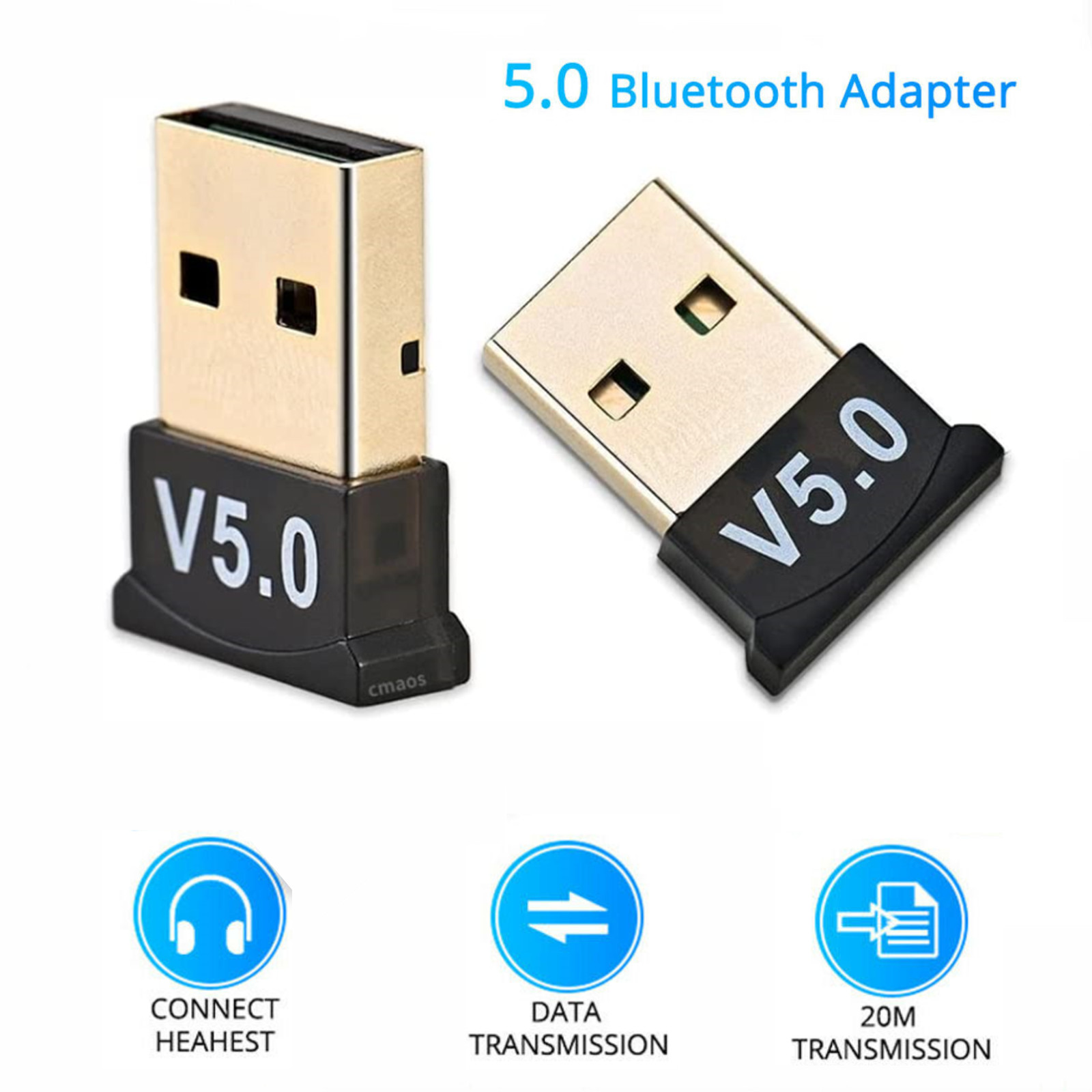 USB Bluetooth 5.0 Dongle CSR, thu phát bluetooth tốc độ cao cho PC và Laptop