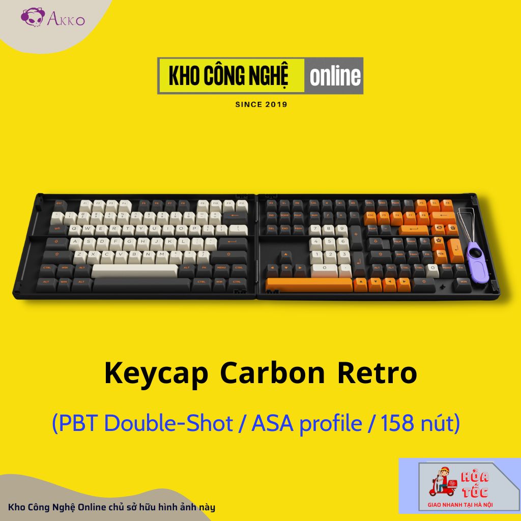 AKKO Keycap set – Carbon Retro