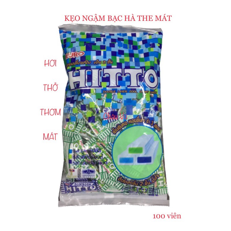 Combo 3 gói kẹo bạc hà Hitto Thái Lan