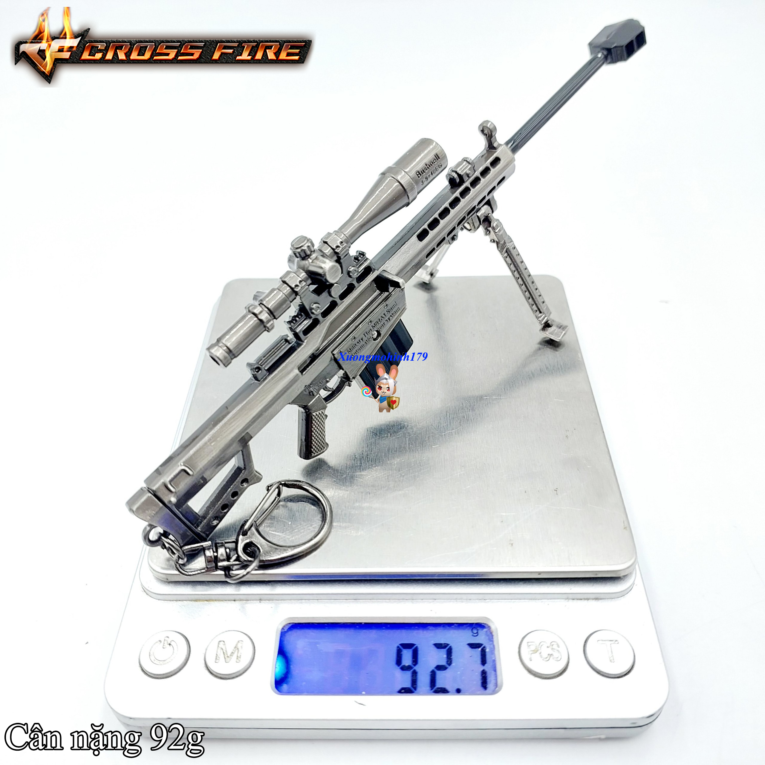 Mô hình sưu tầm Đột Kích Crosfire Barrett M82A1 hợp kim 18cm kèm kệ trưng bày