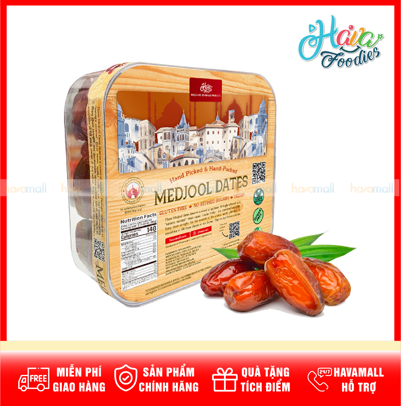 Chà Là Sấy Dẻo Thổ Nhĩ Kỳ Havafoodies – Medjool Dates