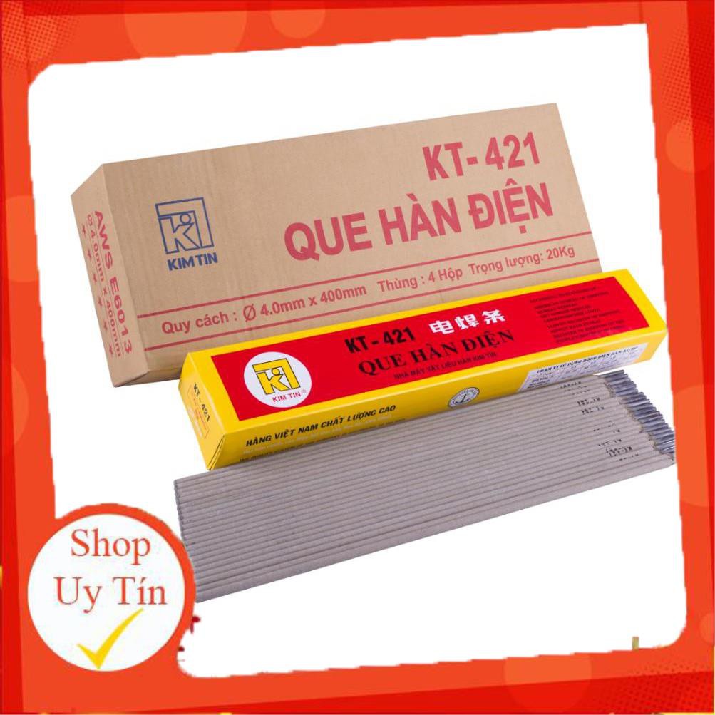 Que hàn thường ( sắt) 2,5 mm chính hiệu Kim Tín KT 421,( 1 Hộp 2.5kg) ( Gian Hàng uy tín)