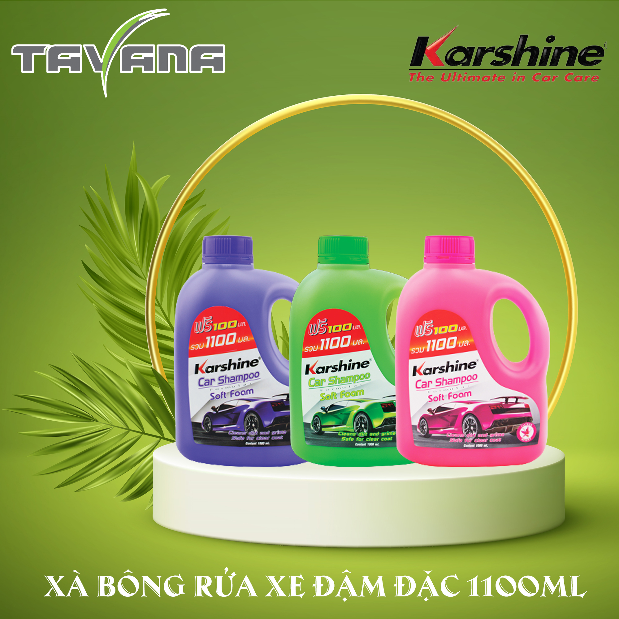 Xà bông rửa xe đậm đặc Nanolight Karshine 1100ml ( Hàng Thái Lan)