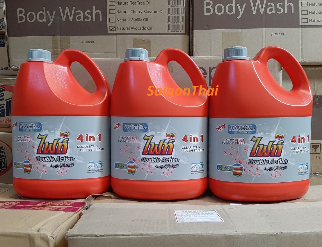 (SGT) Nước giặt Fight 4in1 Thái Lan 3000ml (nhãn Xám)