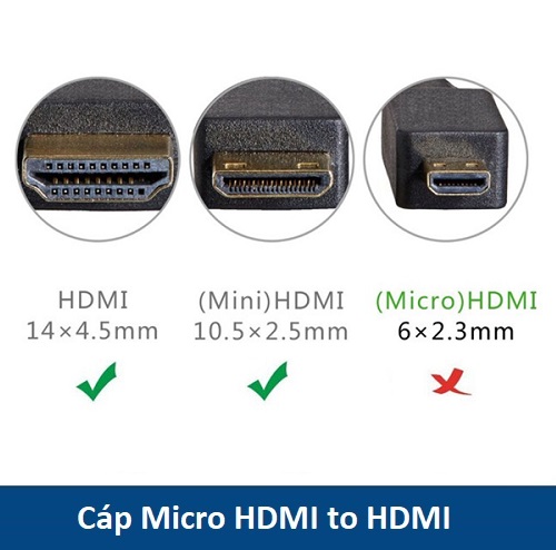 Cáp chuyển đổi Micro HDMI sang HDMI 1m5