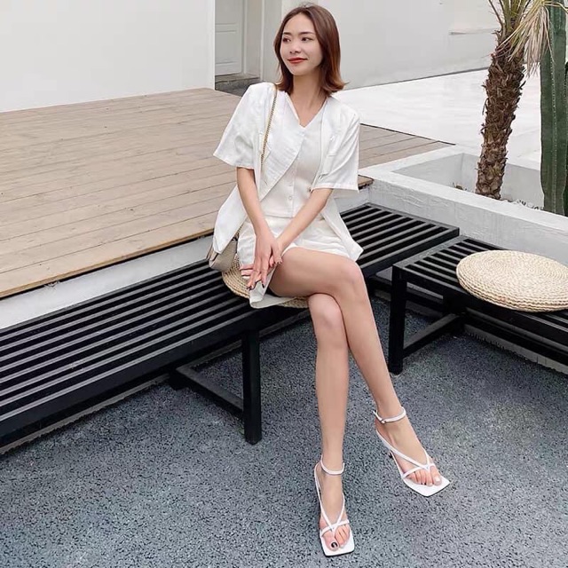 [HCM]Sandal cao gót kẹp ngón dễ thương
