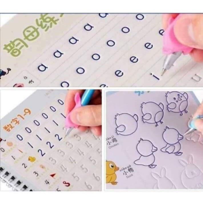 Bộ 3 quyển sách tập viết tự xóa cho bé