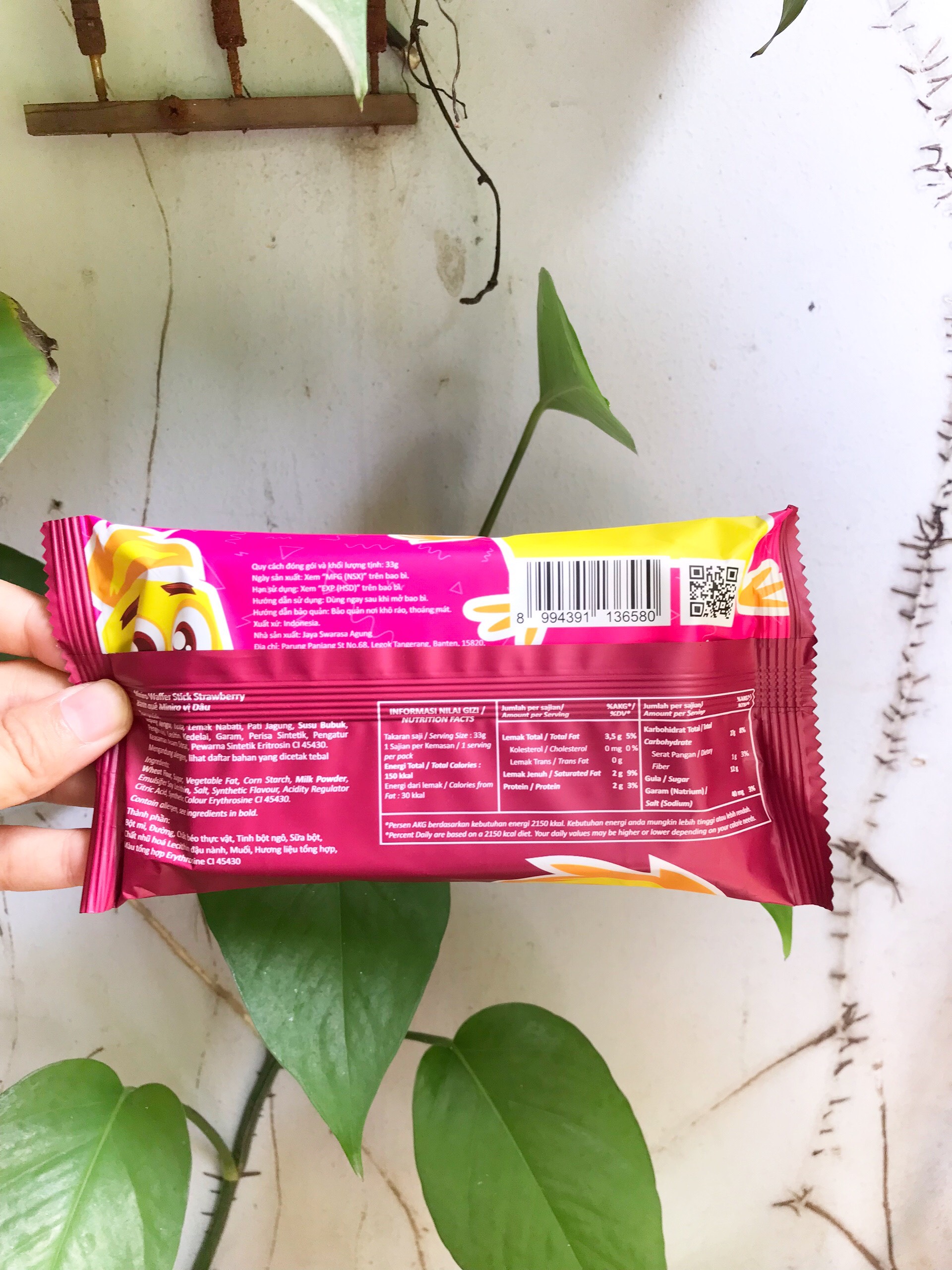 Bánh Quế Miniro Vị Dâu (Gói 33g)