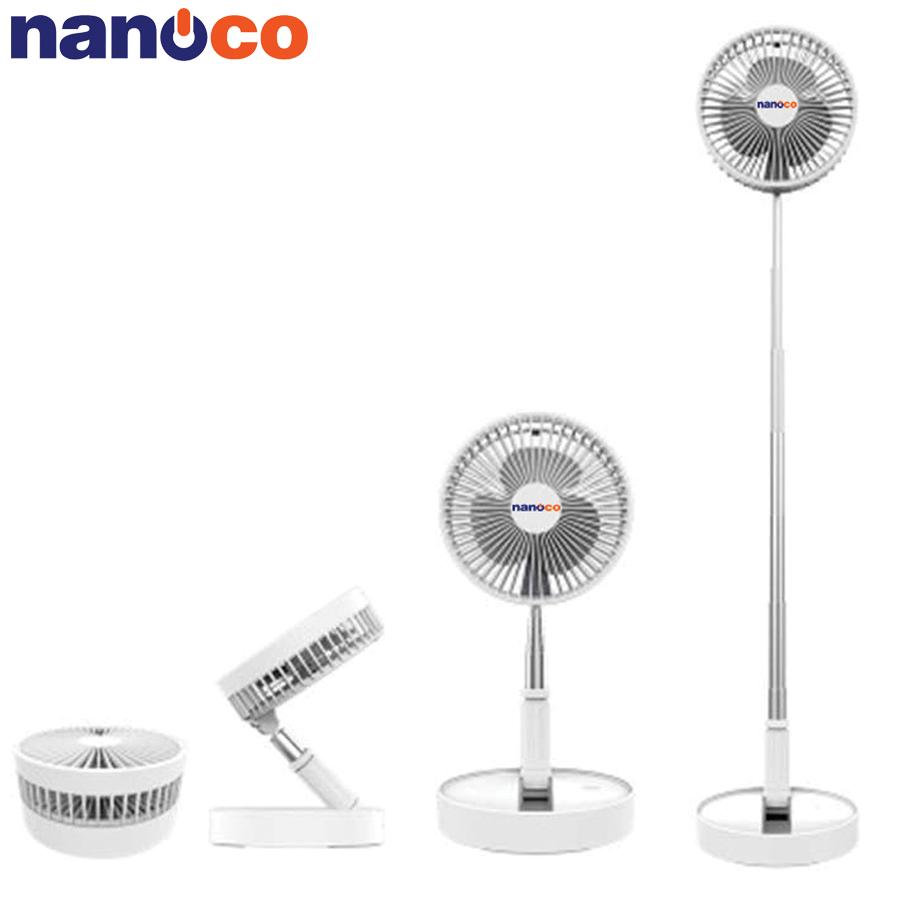 [HCM]Quạt sạc Nanoco NFF1617W Pin Lithium 7200mah ( Màu hồng )