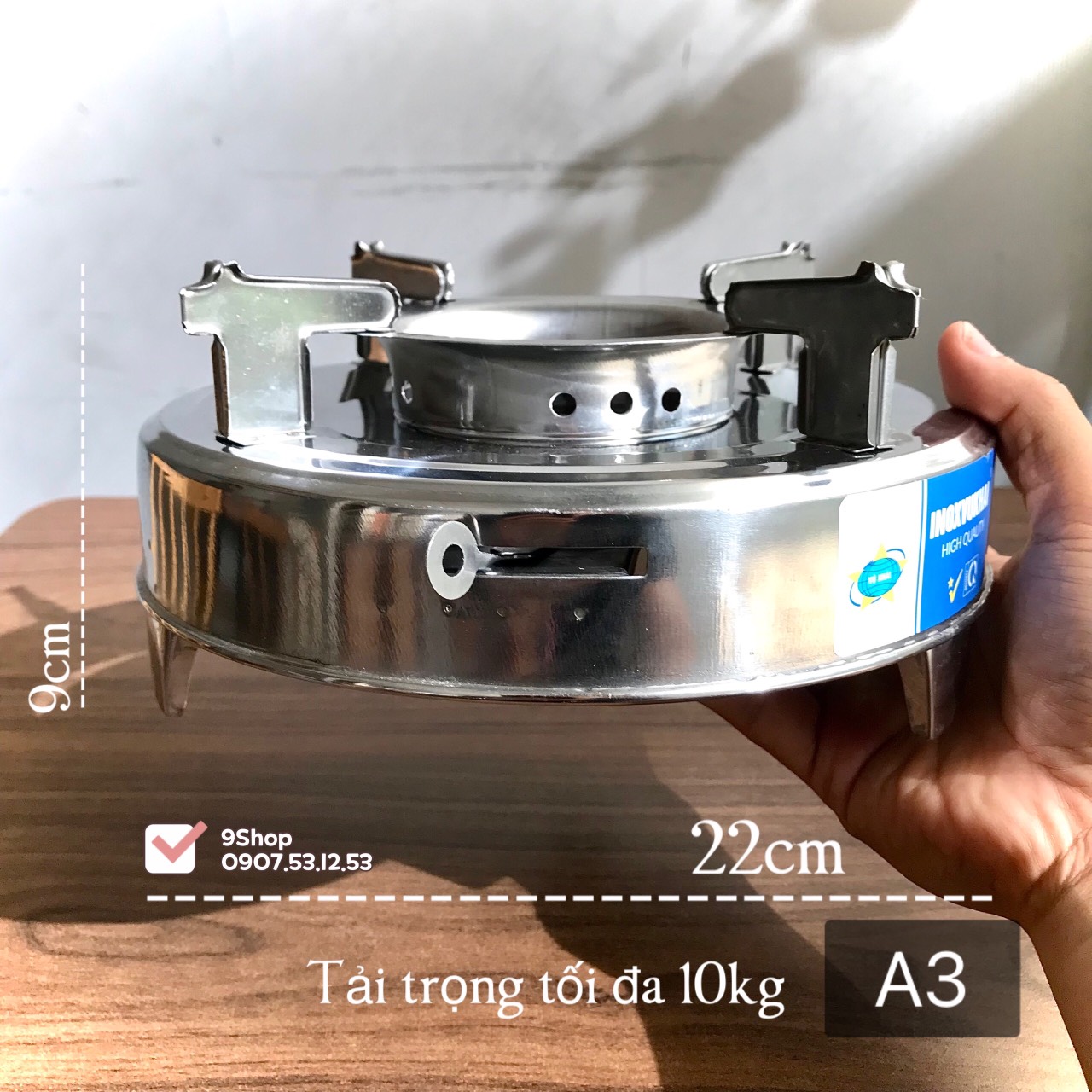 Bếp Cồn Inox 430 Cao Cấp - Thương Hiệu Vũ Khải
