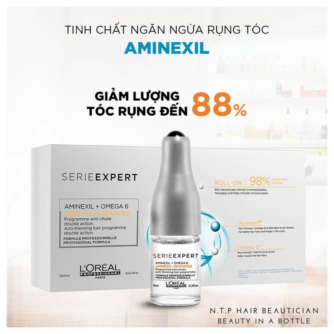 Tinh chất ngăn rụng tóc l'oréal aminexil + omega 6 10 x 6ml