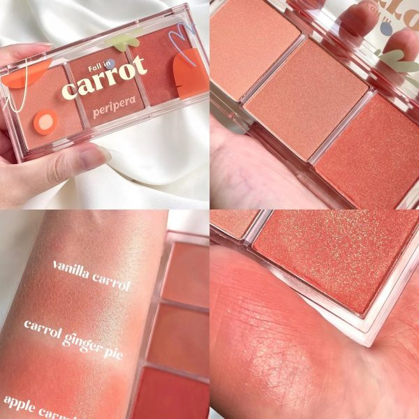 [100% AUTH] Bảng Phấn Má Peripera Fall In Carrot