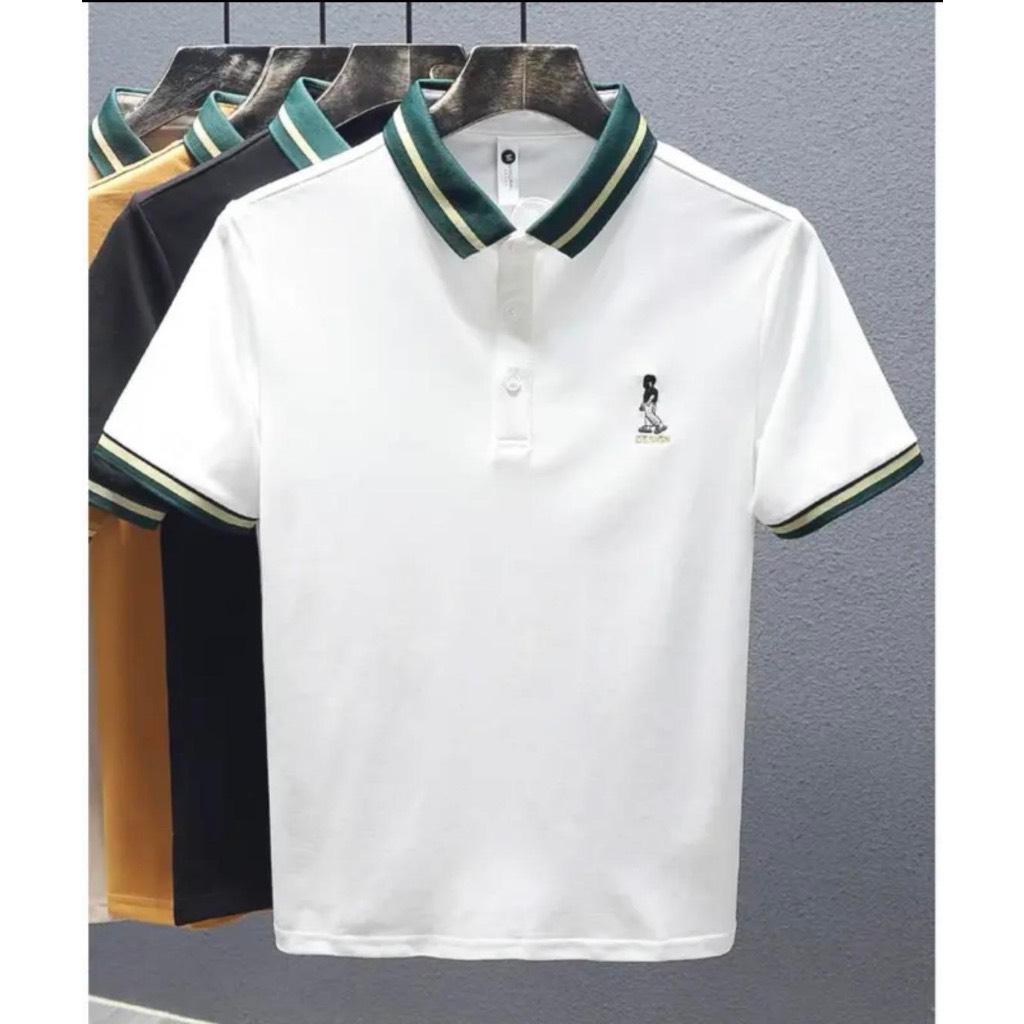 Áo thun nam cổ bẻ thêu DESING mẫu thun polly cotton vải dày đẹp hàng chất lượng đẹp e màu