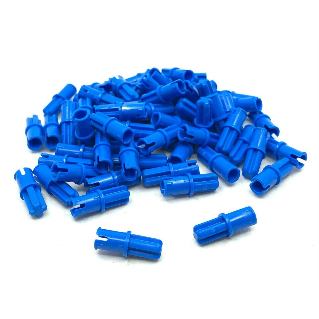 50x New Genuine LEGO Technic Blue Axle Pin with Friction Ridges Lengthwise ID 4514553 6558