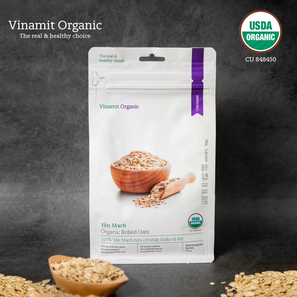 Yến mạch Organic 450g (Gói)