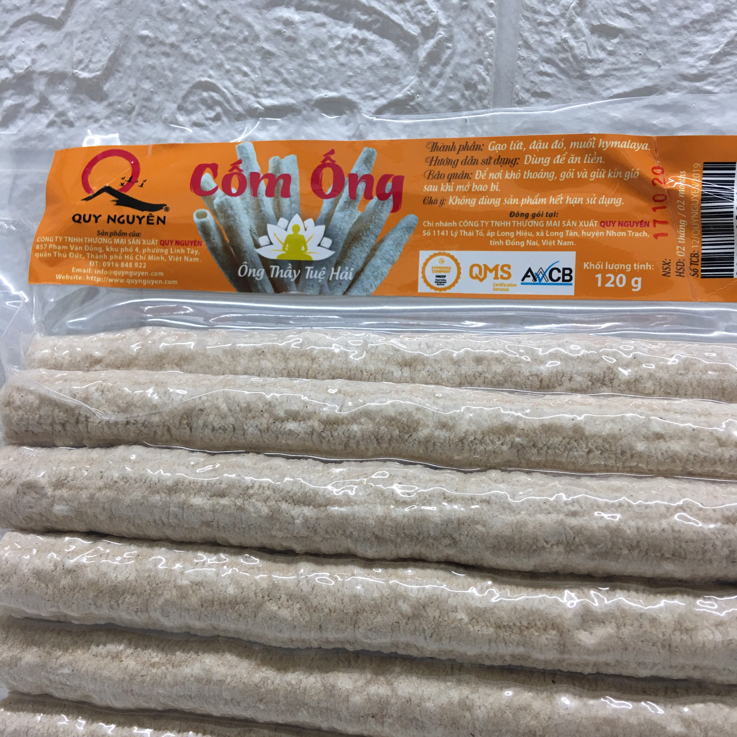 Cốm Ống Gạo Lứt Quy Nguyên 120g