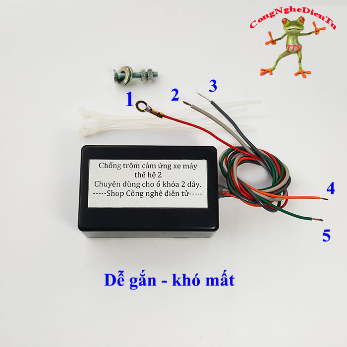[HCM]Chống trộm xe máy cảm ứng thế hệ 2- dùng cho xe ổ khóa 2 dây