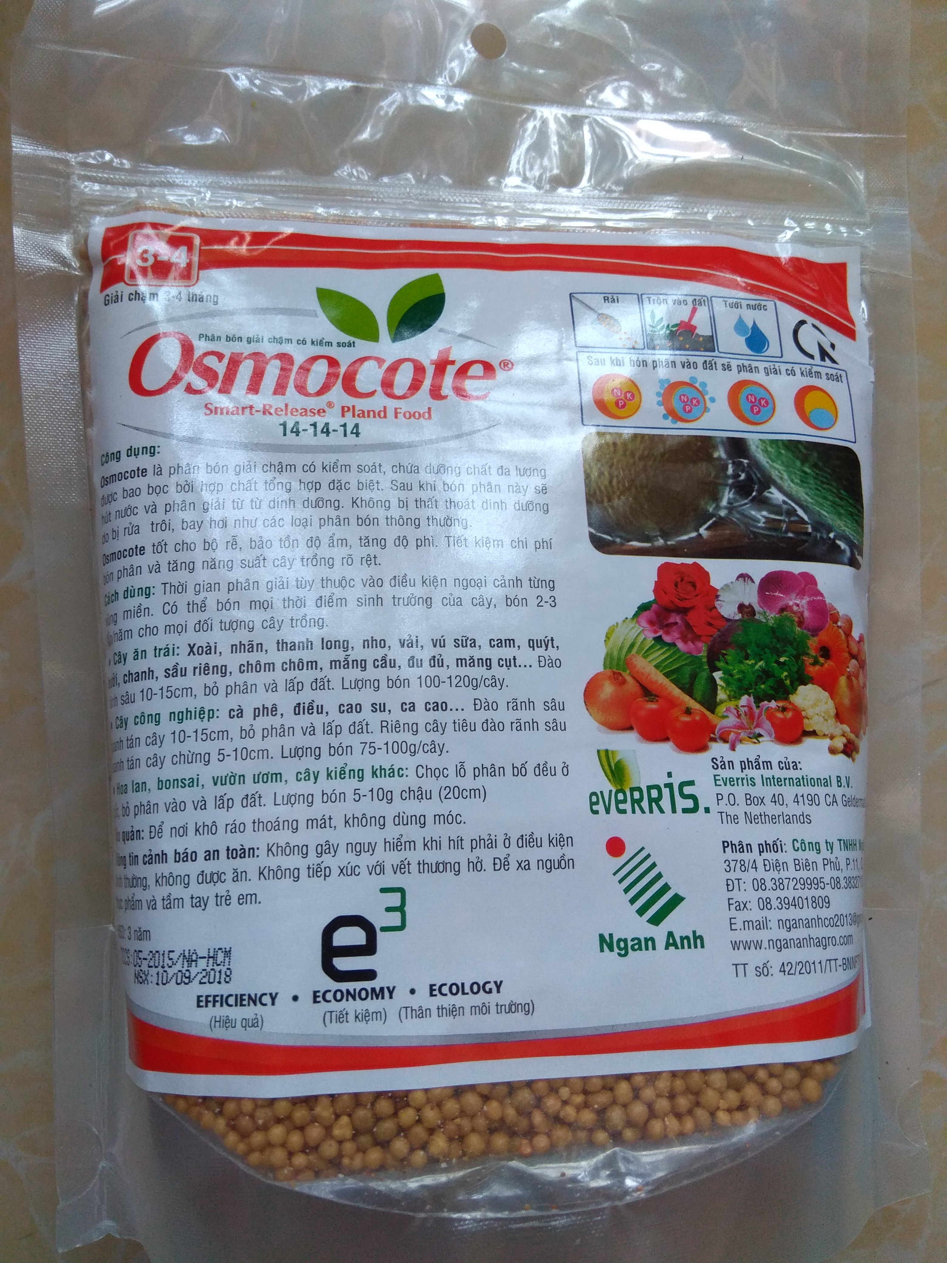 [HCM]Phân bón rễ giải chậm Osmocote 14-14-14 - 1 kg
