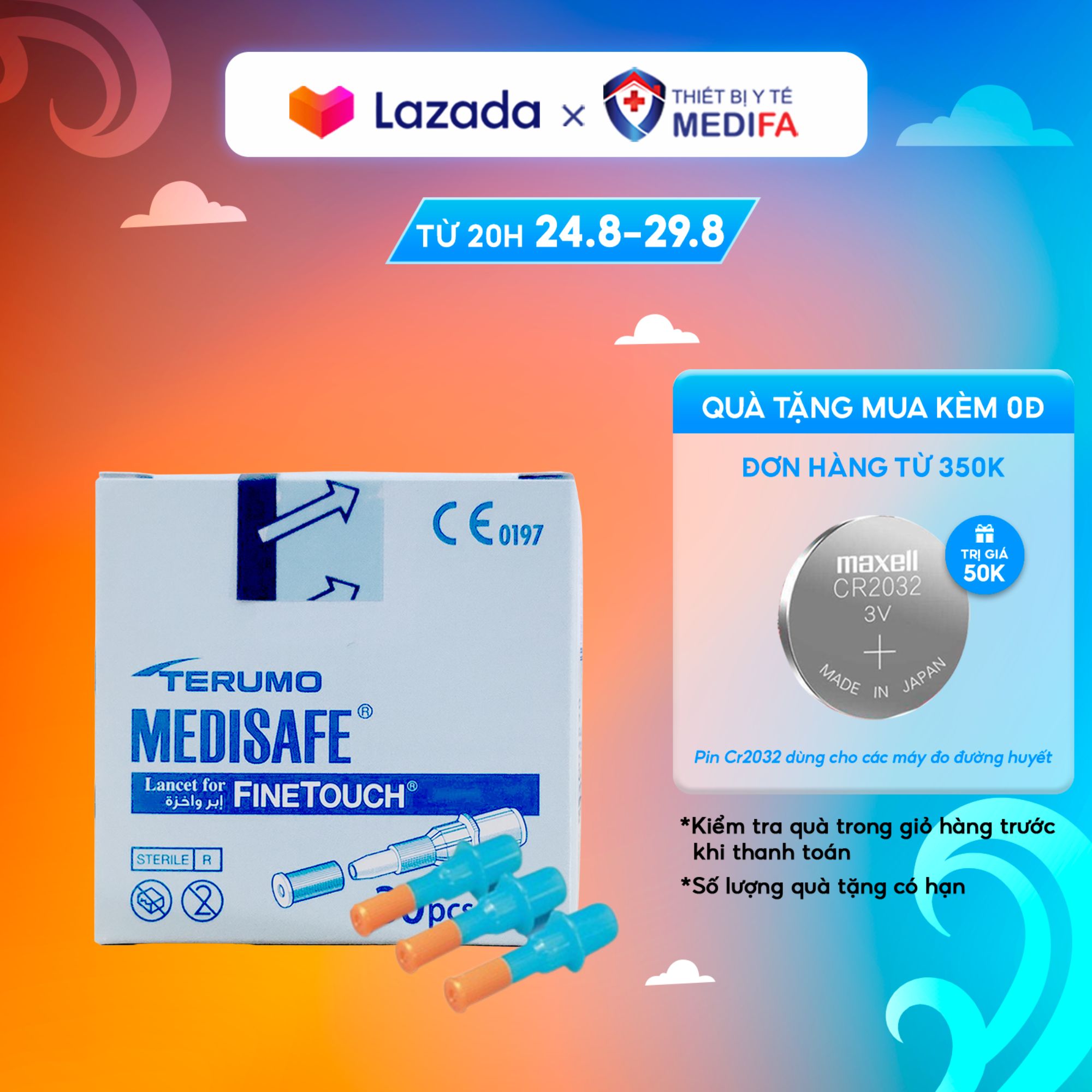 Kim lấy máu terumo medisafe hộp 30 chiếc, xuất xứ nhật bản