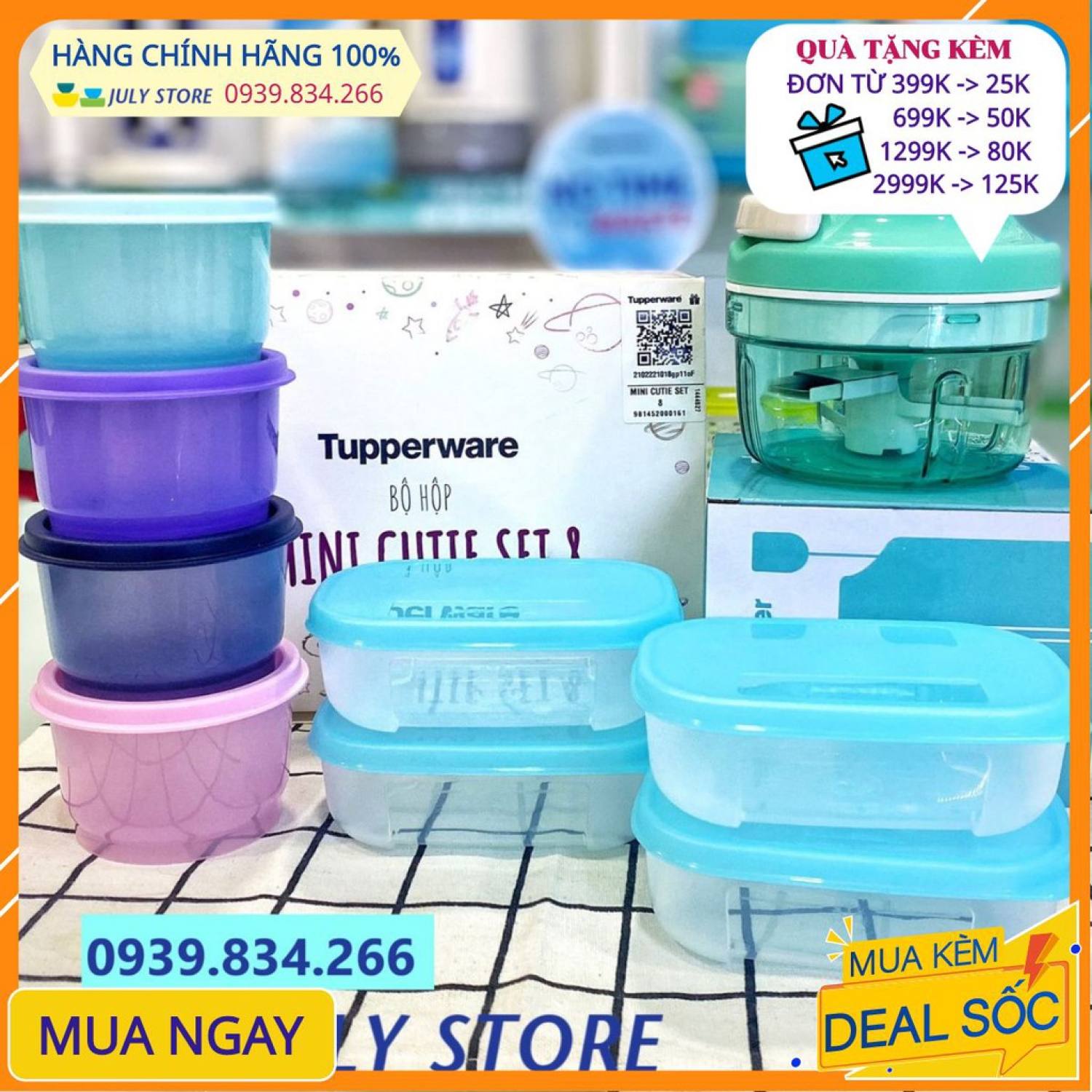 Turbo Chopper Tupperware💕Freeship💕 Dụng cụ Xay thực phẩm, Phiên bản giới hạn