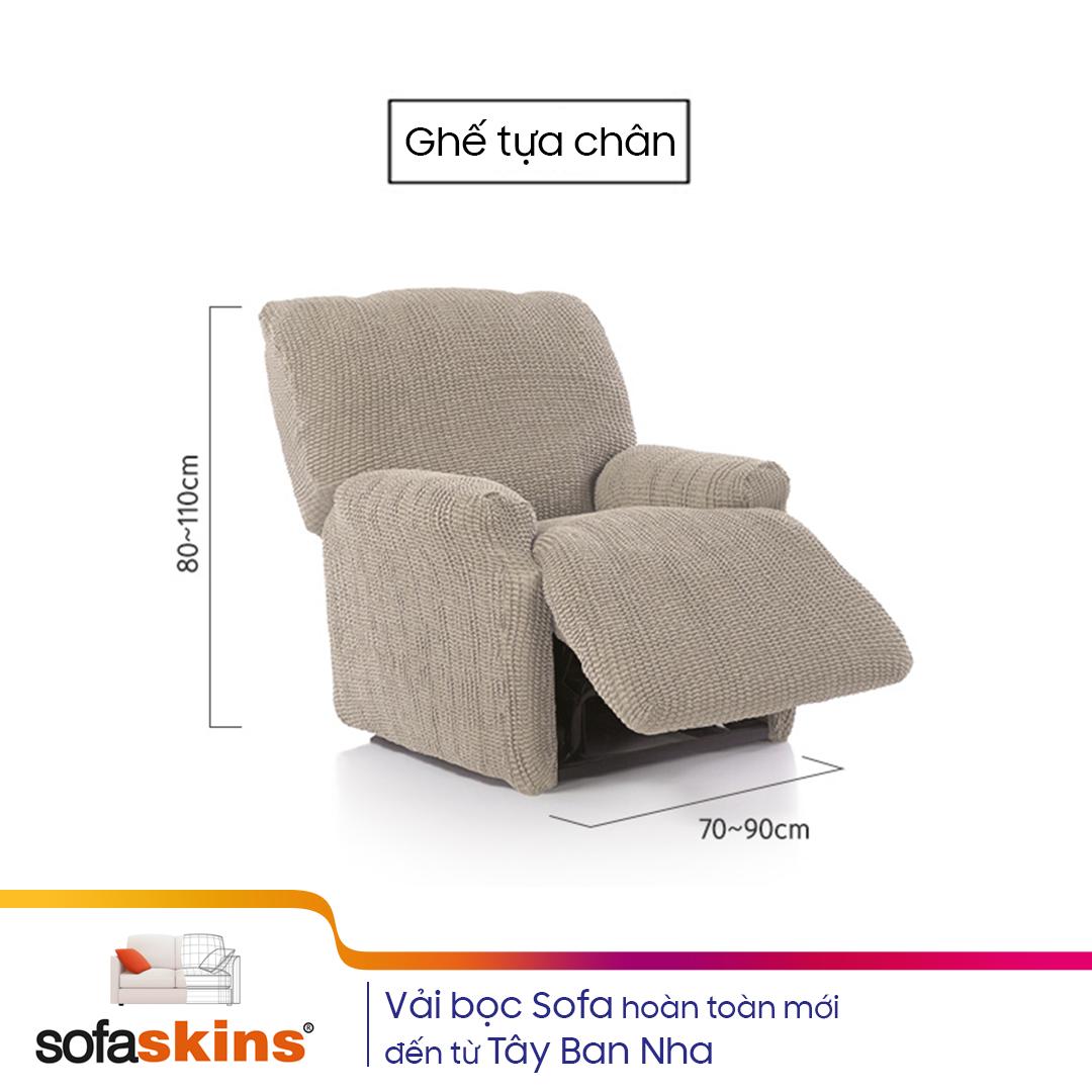 Vải Bọc Sofa Tây Ban Nha - Sofaskins (Sofa tựa duỗi chân) - Nhiều màu.