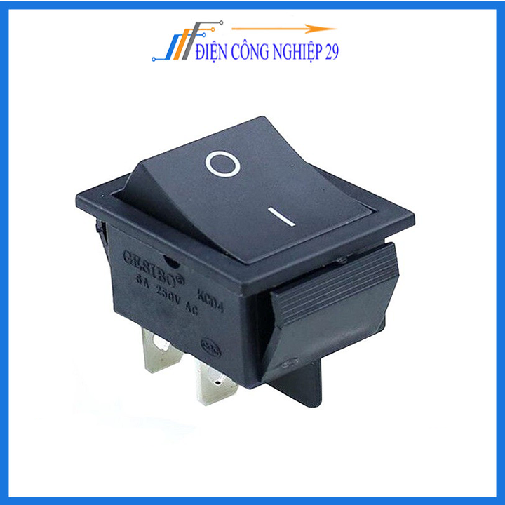 CÔNG TẮC BẬP BÊNH KCD5 - 6A250V 4P 21x24mm