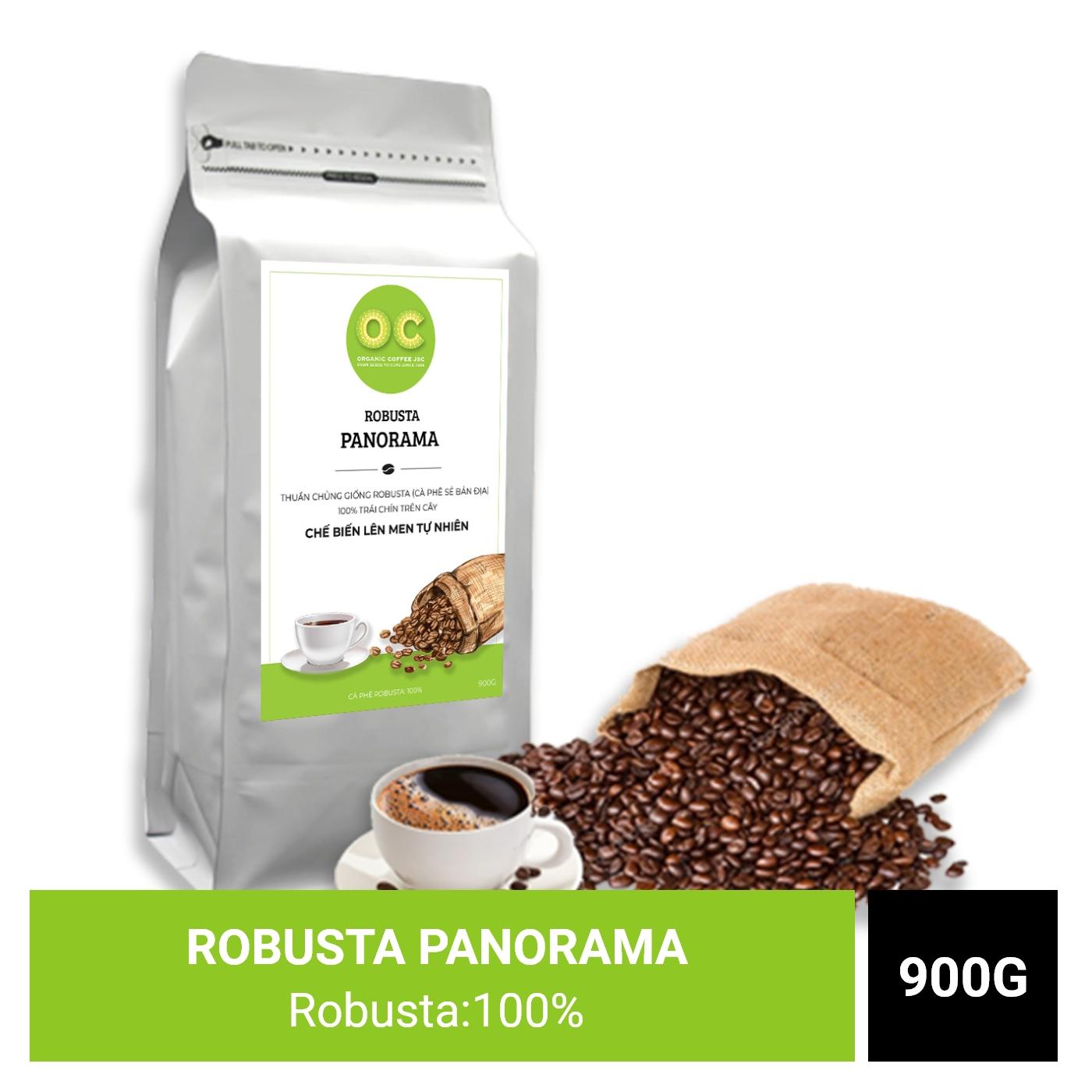 [HCM]ROBUSTA _CÀ PHÊ HẠT RANG ĐẬM OC ORGANIC COFFEE 900G