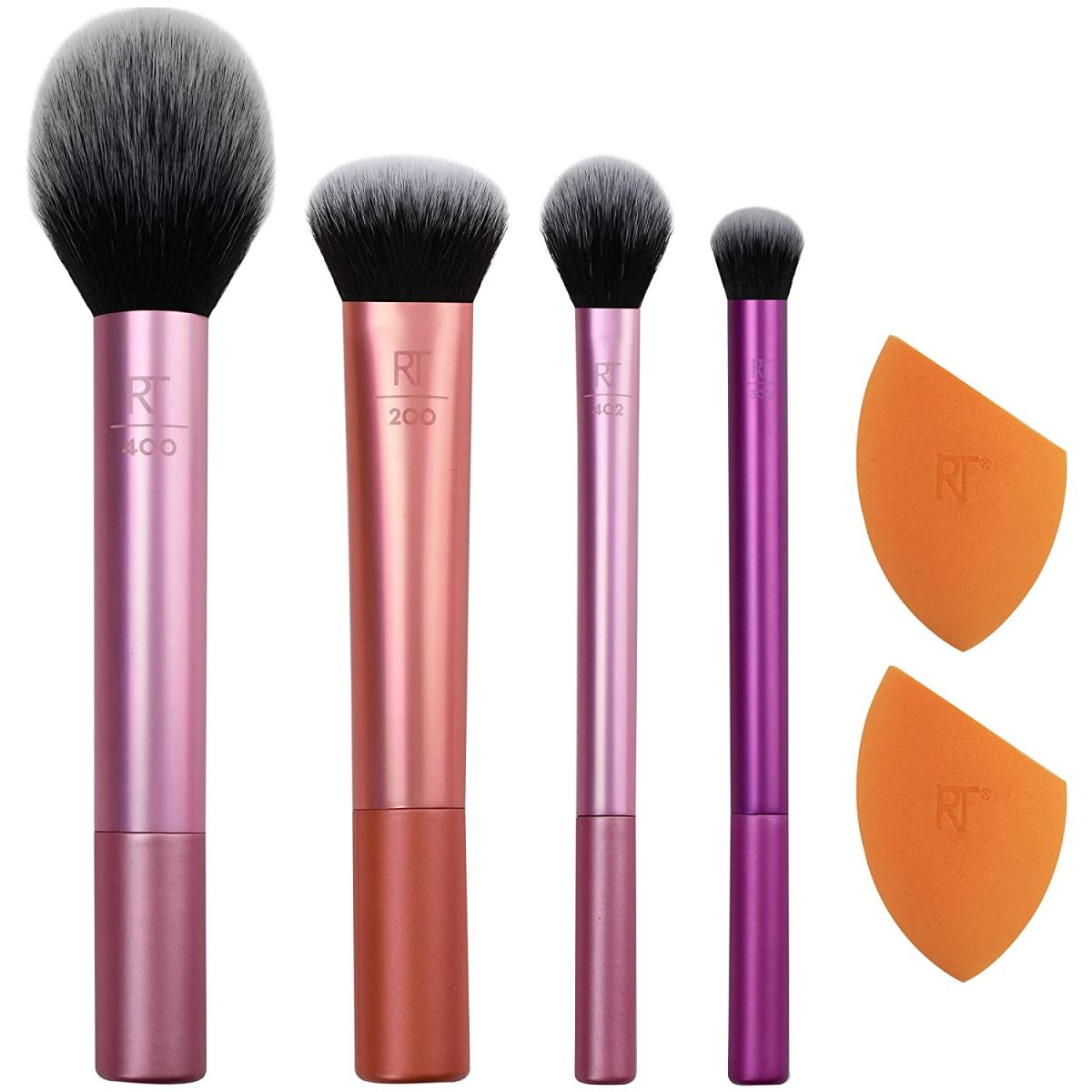 Bộ 4 Cọ Kèm 2 Mút - REAL TECHNIQUES Everyday Essentials Plus With Bonus Miracle Complexion Sponge