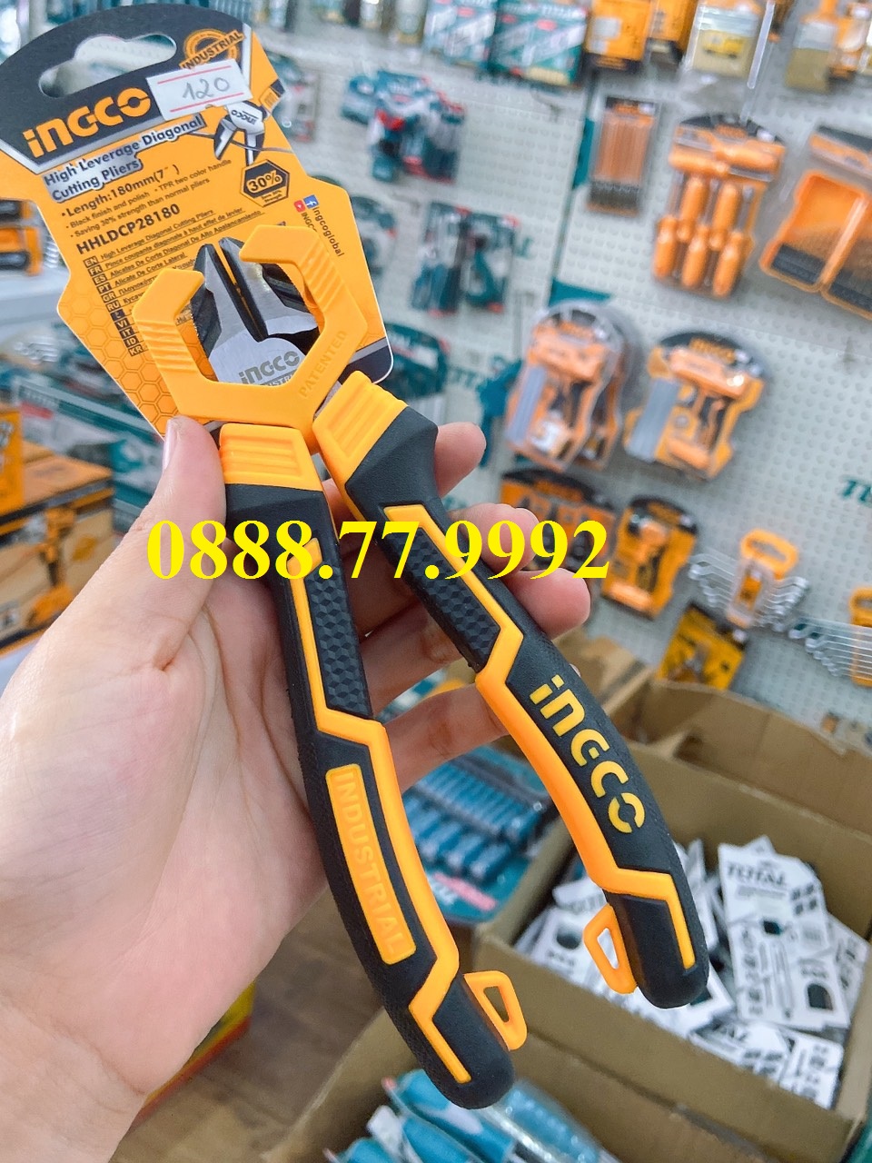 Kềm cắt cao cấp 7"/180mm Ingco HHLDCP28180