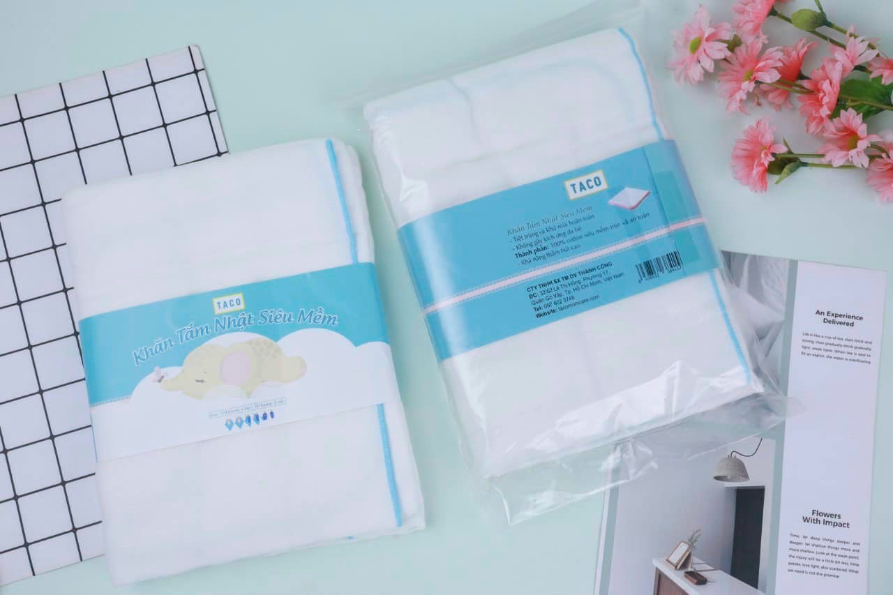 Set 2 khăn tắm Taco Nhật Cao Cấp Siêu Mềm 4 Lớp ( ngẫu nhiên,75×85cm)