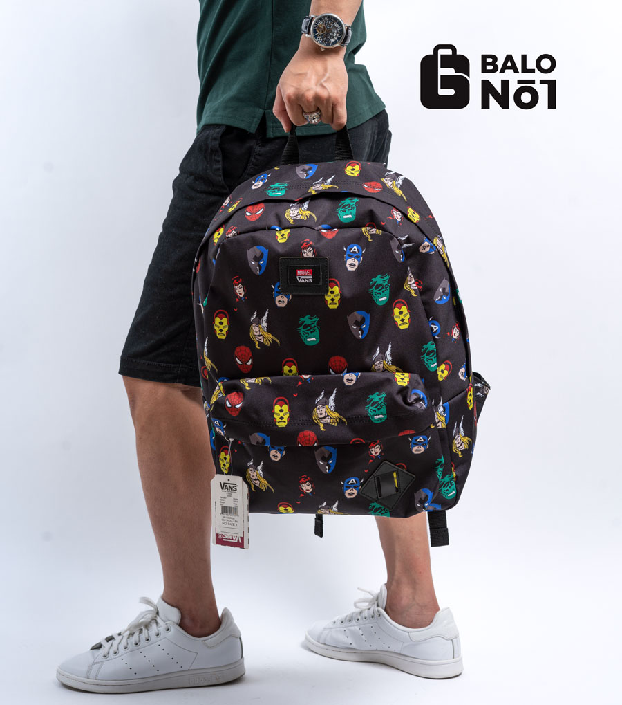 [HCM]Balo Cao Cấp Van.s X Marvel Old Skool II Backpack – Black