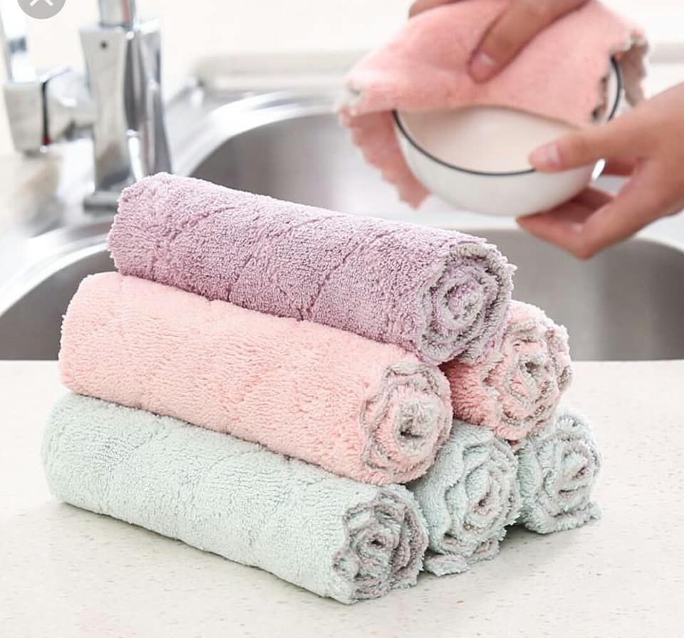 Set 5 KHĂN LAU BẾP ĐA NĂNG 2 MẶT BỀN ĐẸP