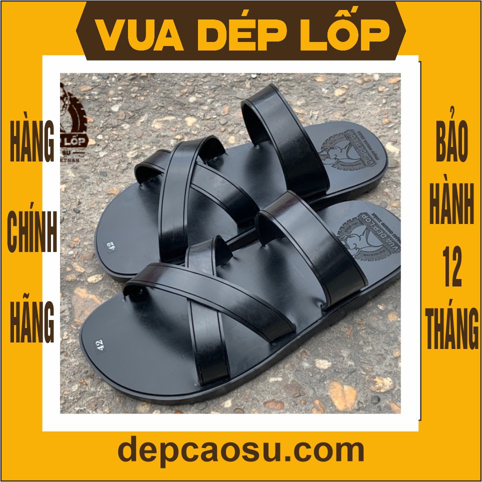 [ CHÍNH HÃNG ] MB3QC Dép 3 quai chéo lốp máy bay thủ công, thương hiệu Vua Dép Lốp Phạm Quang Xuân Chính Hãng