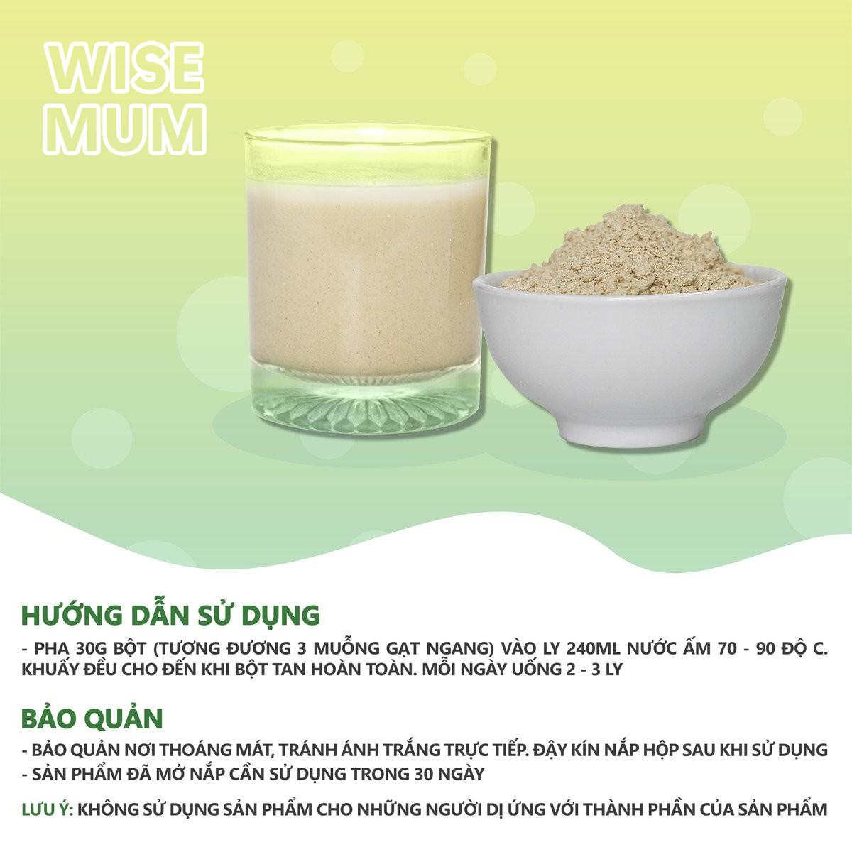 Wise Mum - Sữa Hạt Dinh Dưỡng Wise Food 500g