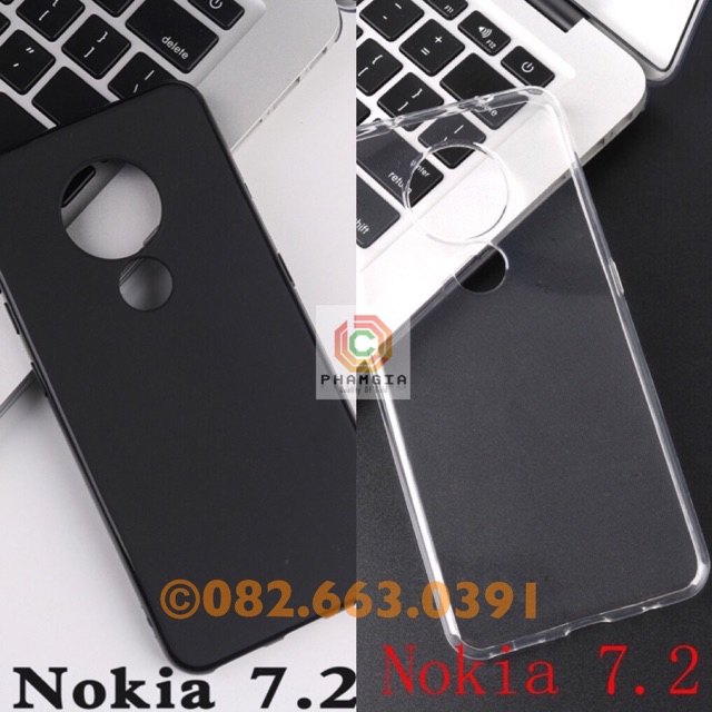 Ốp lưng Nokia 7.2 nokia 6.2 dẻo đen và dẻo trong suốt