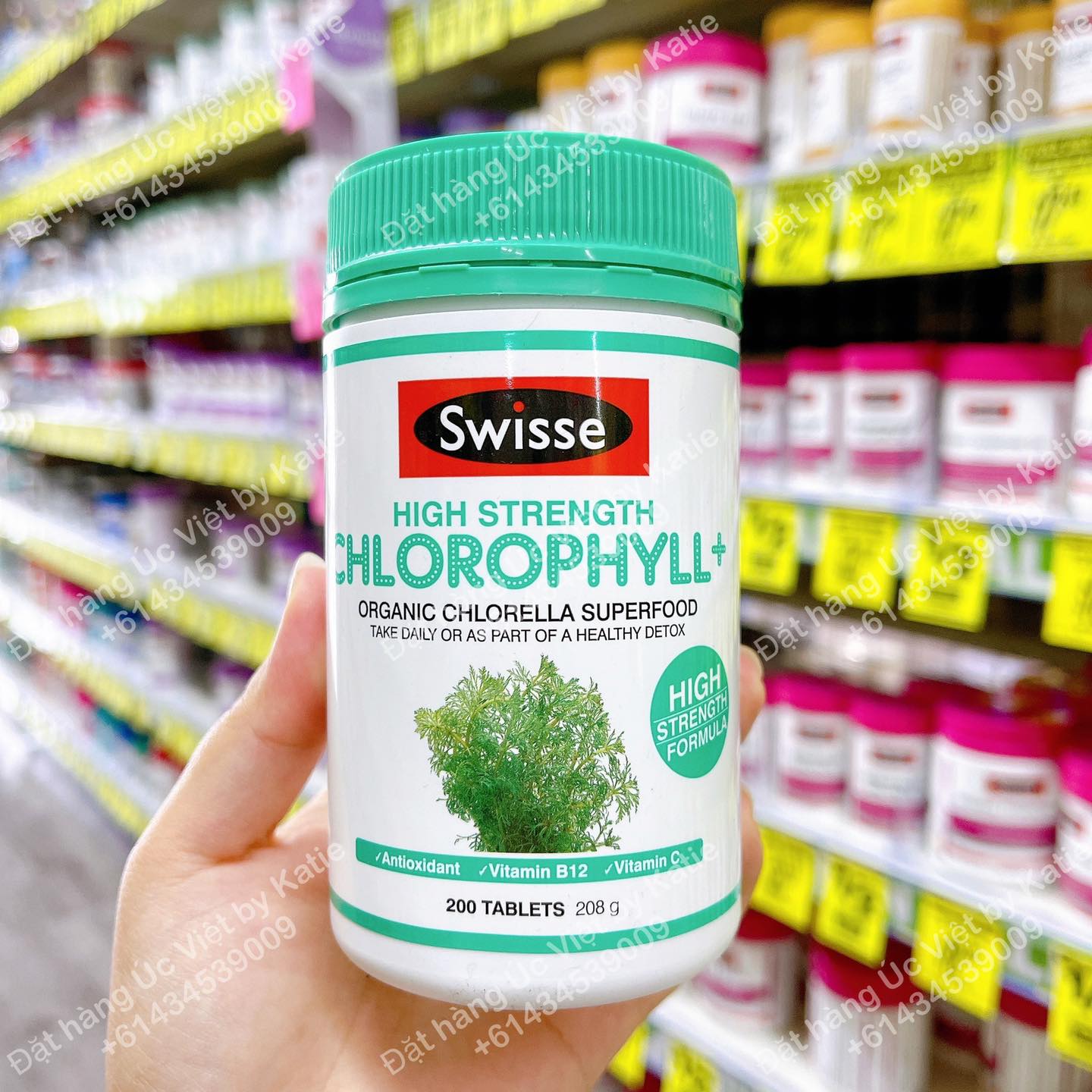 Diệp Lục Tảo Swisse Chlorophyll+ 1000mg 200 viên